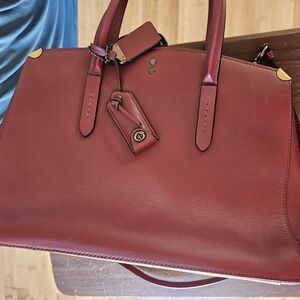 Coach 1941 Cooper Carryall Oxblood Glovetanned Leather Satchel, Strap Bordeaux